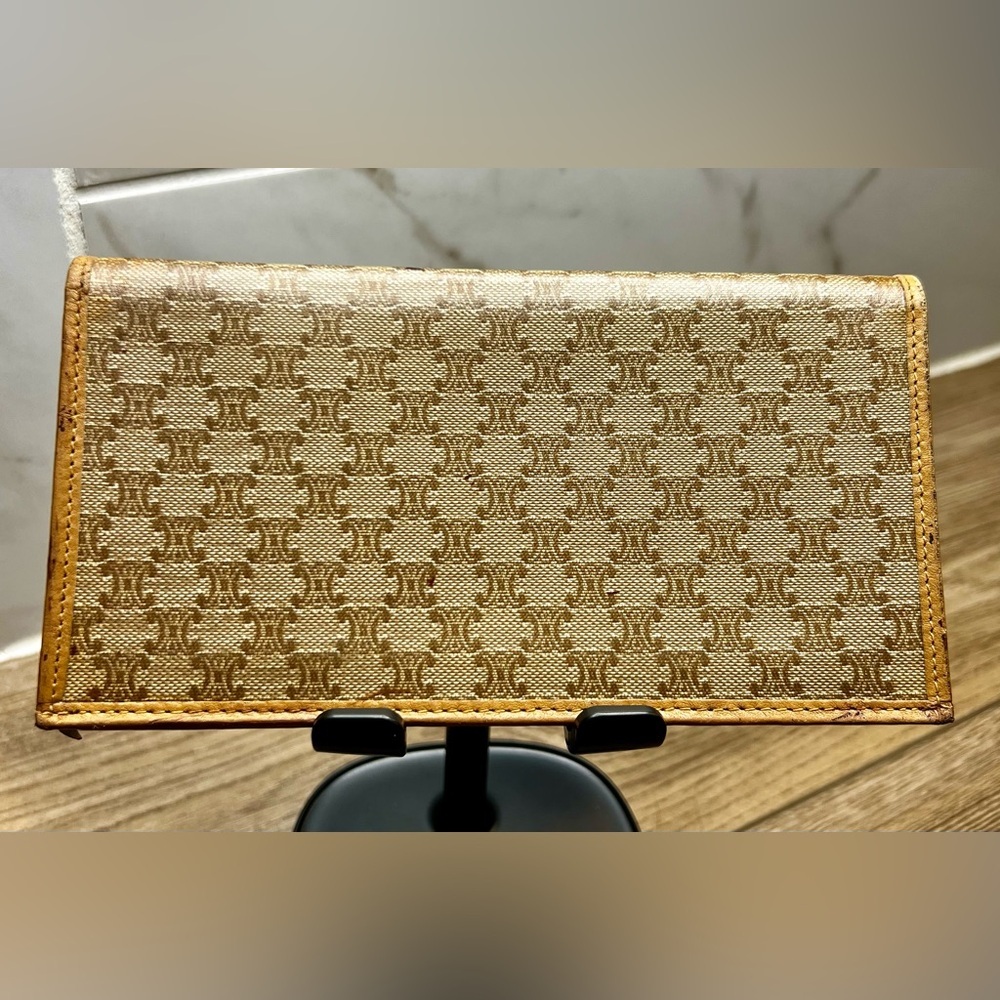Celine Tan and Brown Macadam Wallet
